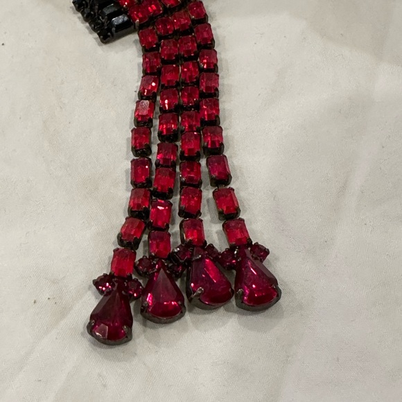 VINTAGE ART DECO HIGH END RHINESTONE" NECKLACE - Picture 3 of 9